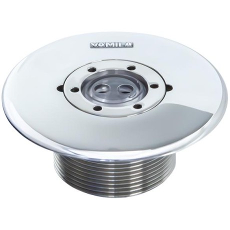 Vtoková tryska VAMILA nerez s transparentní kuličkou 2 x 7,8 mm - zapuštěná