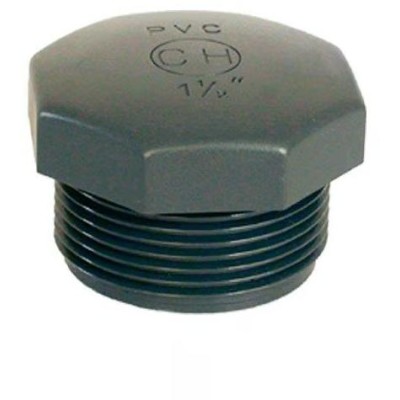 PVC tvarovka - Zátka 3/8" ext. s 20 mm dírou