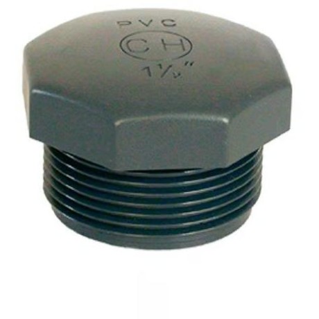 PVC tvarovka - Zátka 3/8" ext. s 20 mm dírou