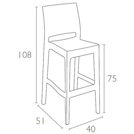 SPA barová židle PREMIUM+ (hnědá)