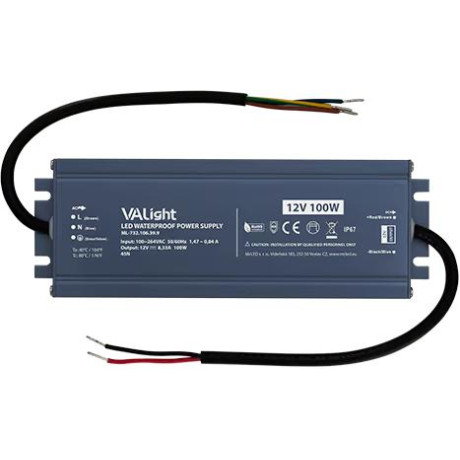 Řízení DMX + bezpečnostní zdroj pro bazénová světla – 12 V/8,33 A – 100 W