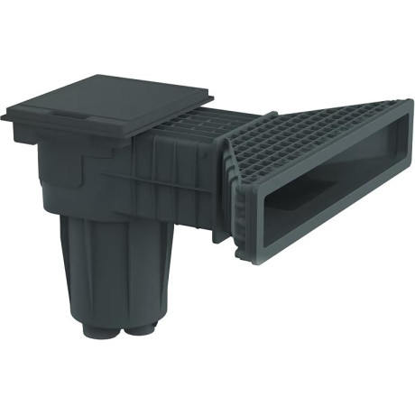 Skimmer X600-PRO, pro fólie, s mosaznými zástřiky - tmavě šedý