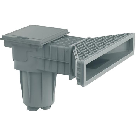 Skimmer X600-PRO, pro fólie, s mosaznými zástřiky - světle šedý