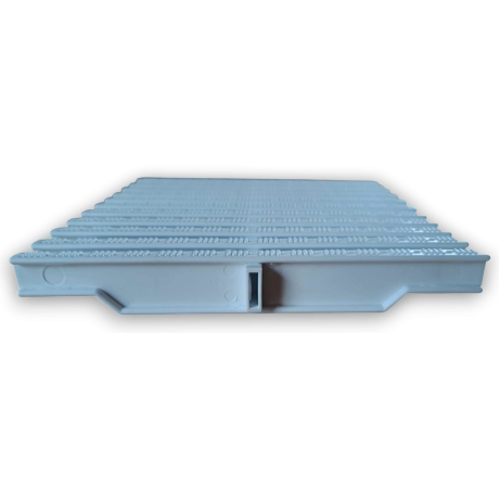 Přelivový rošt, šířka 245 mm, výška 22mm, bílý