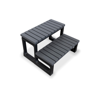 Schůdky k vířivce - 2 stupně - ŠEDÉ