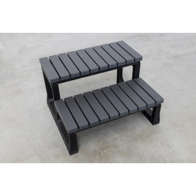 Schůdky k vířivce - 2 stupně - ŠEDÉ