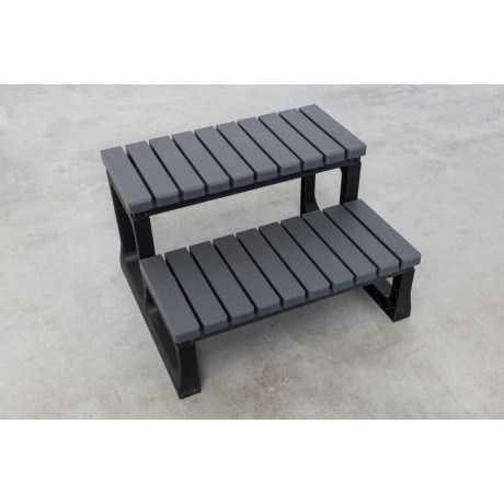 Schůdky k vířivce - 2 stupně - ŠEDÉ