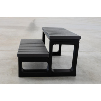 Schůdky k vířivce - 2 stupně - ŠEDÉ