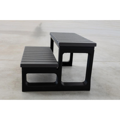 Schůdky k vířivce - 2 stupně - ŠEDÉ